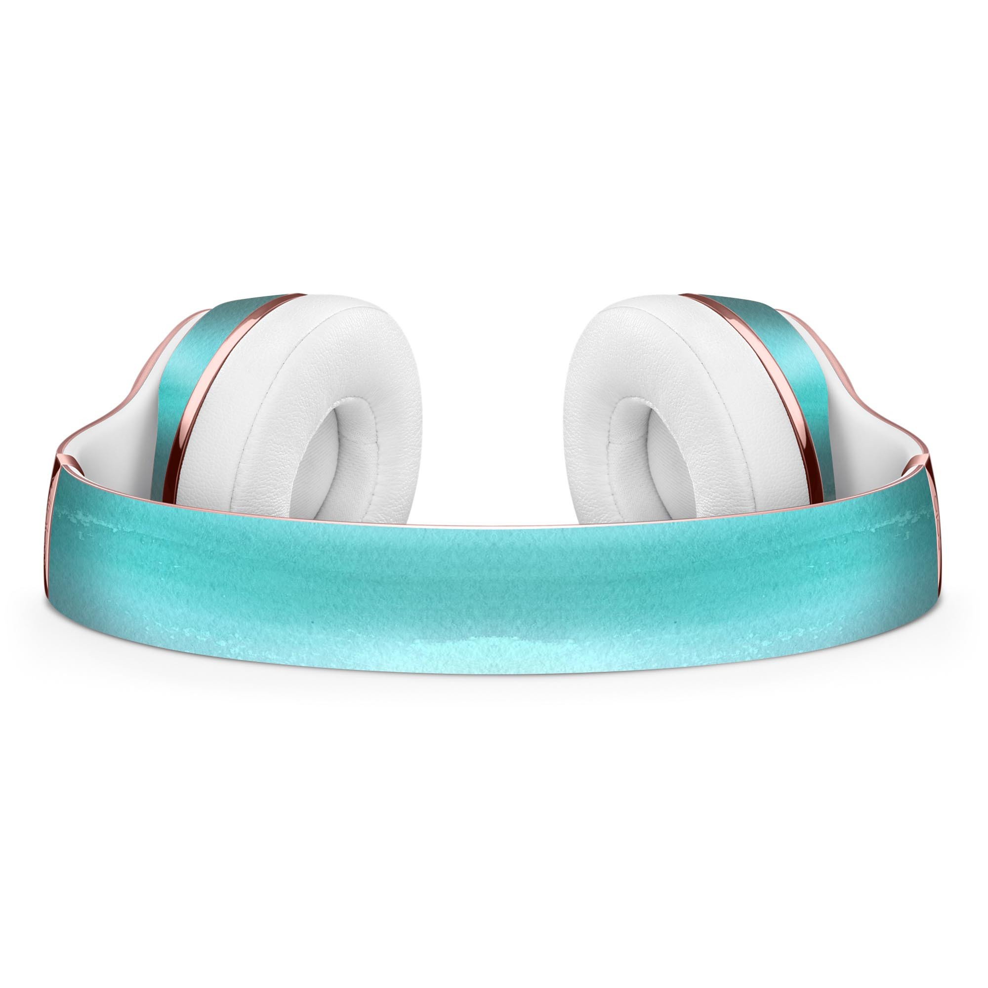 Lined Mint 9672 Absorbed Watercolor Texture Skin Kit for Beats by Dre Solo 3 Wireless Headphones, showcasing vibrant colors and artistic design.